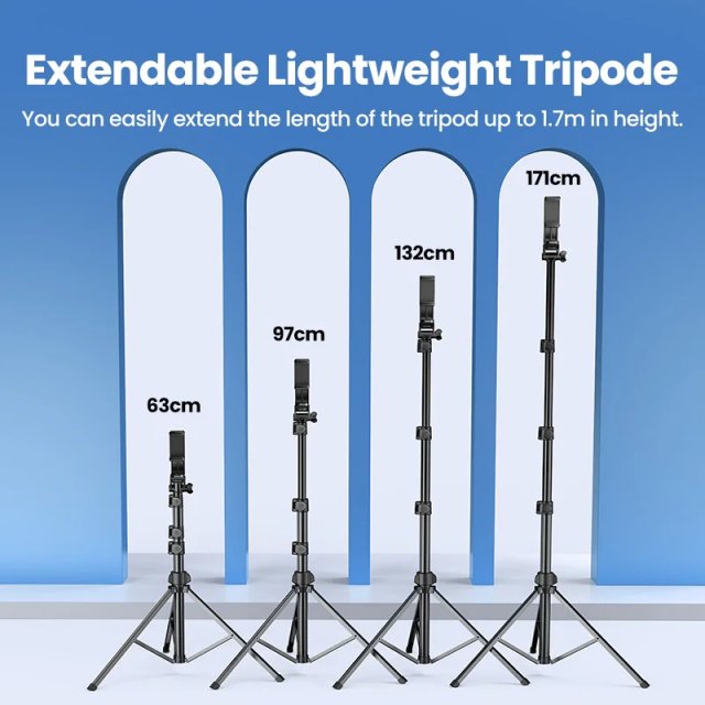 Foldable Aluminum Phone Tripod Stand - Image 3