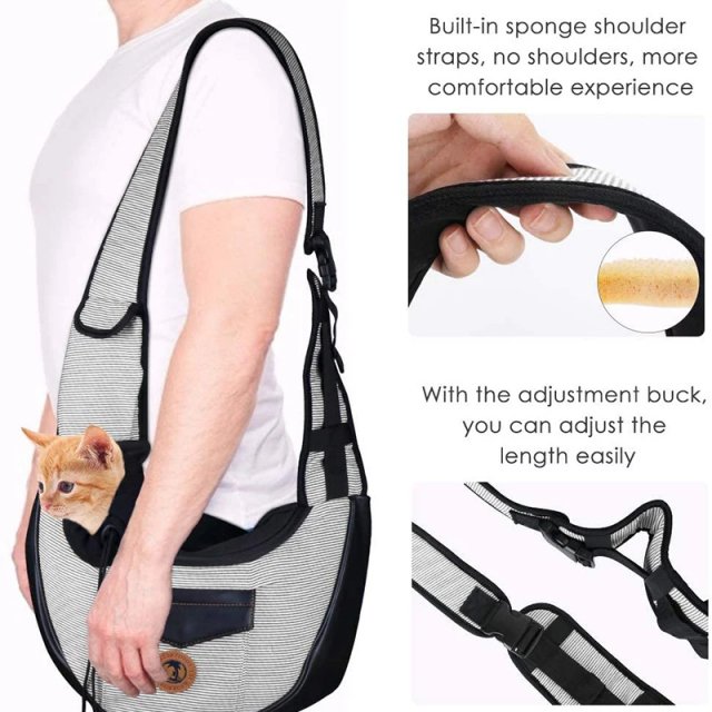 Adjustable Dog Sling Carrier with Safety Rope - Image 4