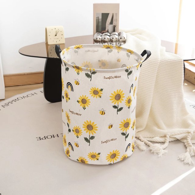 Country Style Sunflower Foldable Storage Basket - Image 3