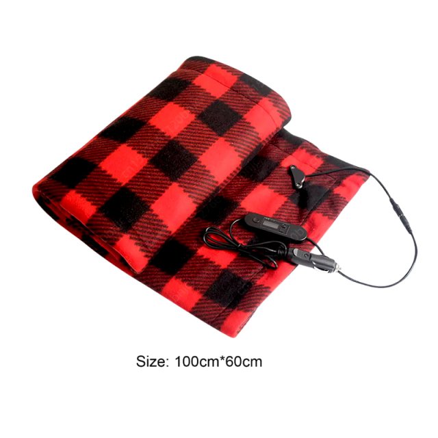 12V Heated Fleece Car Blanket with Timer - Image 6