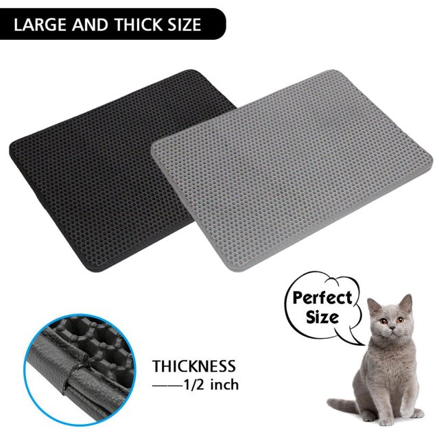 Double Layer Non-Slip Waterproof Cat Litter Mat - Image 5