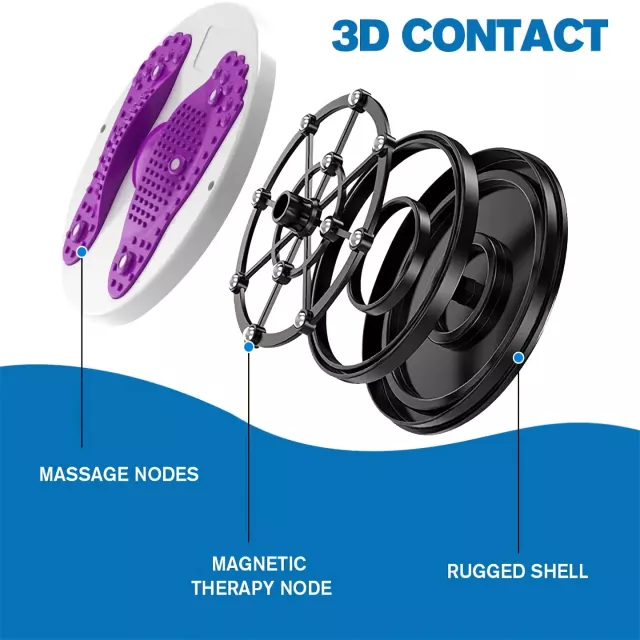Portable Waist Twisting Disc with Foot Massage & Drawstring - Image 3