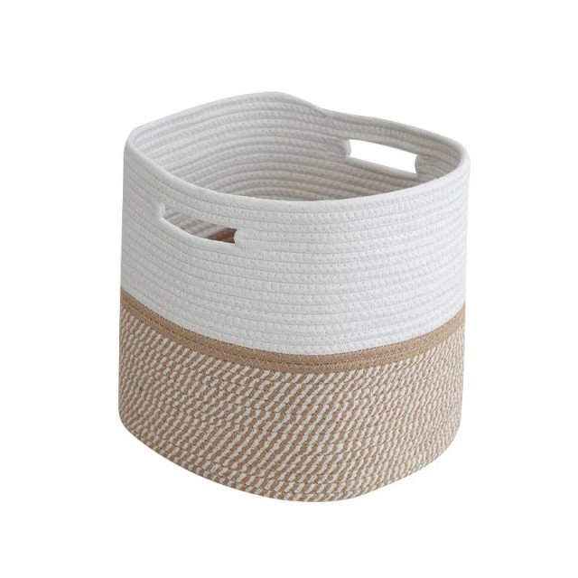 Cotton Rope Storage Basket - Multipurpose Woven Organizer - Image 7