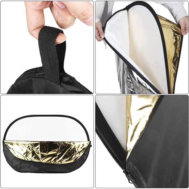 5-in-1 Oval Reflector Photography Collapsible Light Diffuser - Image 2