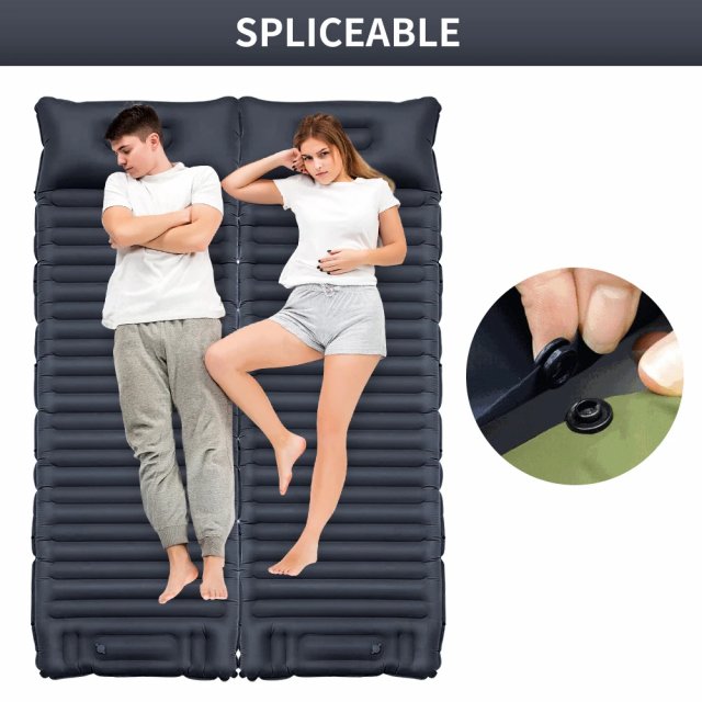 Ultralight Inflatable Camping Mattress with Pillow and Built-in Pump - Image 6