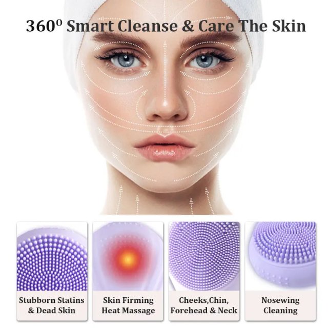 Waterproof Sonic Facial Cleansing Brush - Image 3