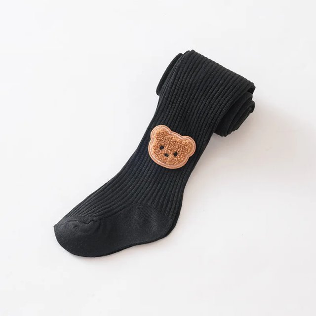 Adorable Girls' Cartoon Bear Tights for Toddlers and Kids - Image 6