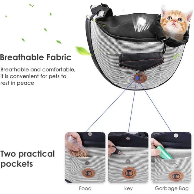 Adjustable Dog Sling Carrier with Safety Rope - Image 5