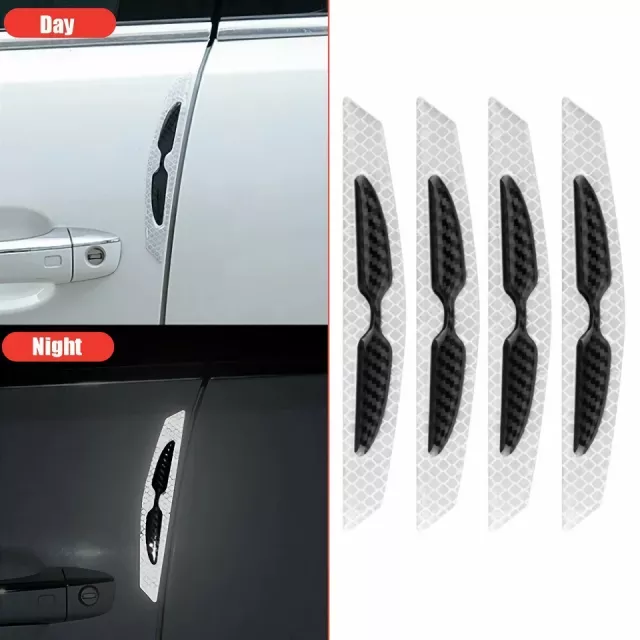 Reflective Car Door Edge Guard Stickers - 4Pc Anti-Collision Protection Strips - Image 6