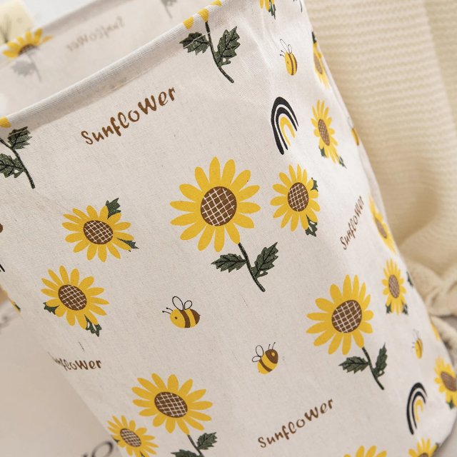 Country Style Sunflower Foldable Storage Basket - Image 4