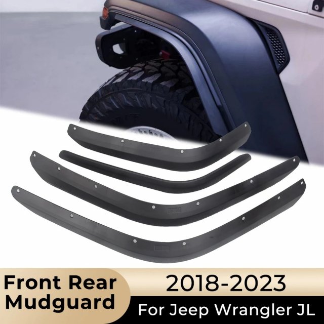 Front & Rear Mudguard Fender Set for Jeep Wrangler - Image 2