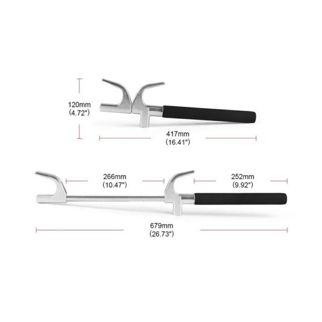 Adjustable Universal Car Anti-Theft Steering Wheel Lock with Emergency Hammer - Image 7