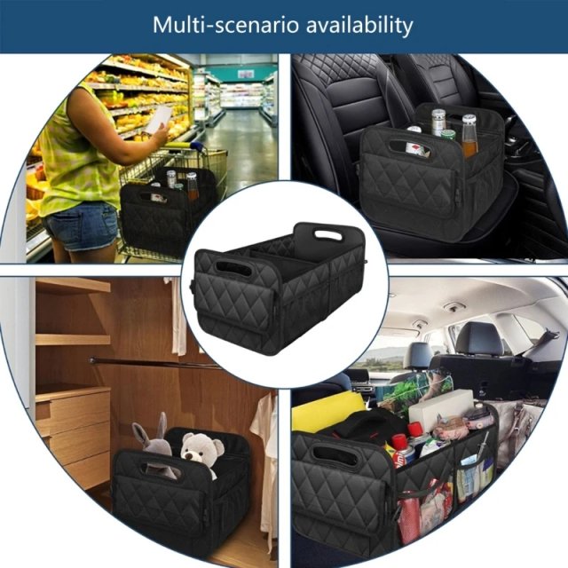 Foldable Car Trunk Storage Organizer with Adjustable Dividers - Image 3