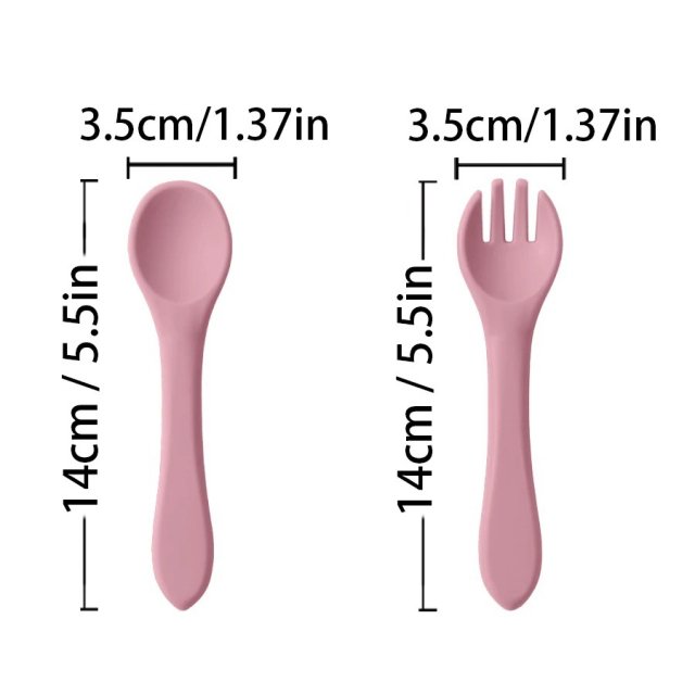 2PCS Baby Silicone Utensils Set - Image 5