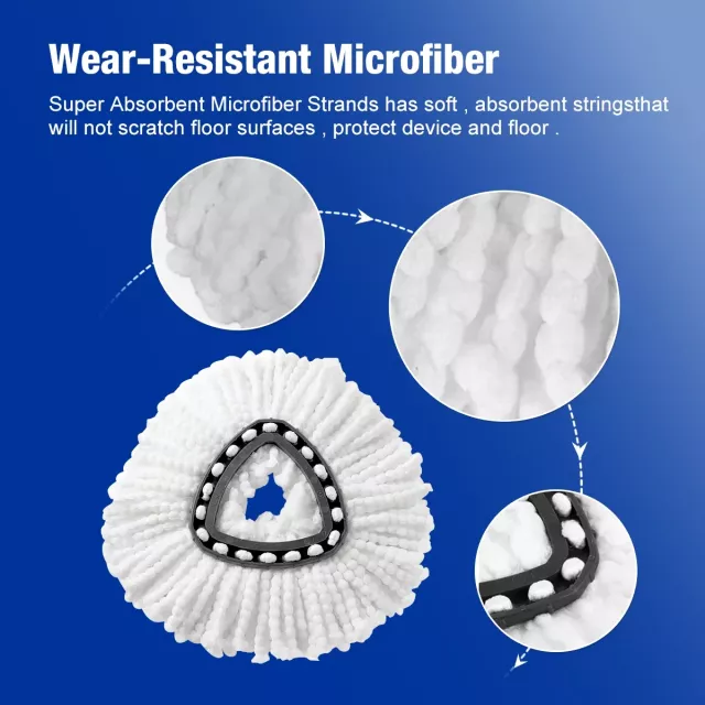 Mop Head Replacement Set with Scrub Brush and Base - Image 3