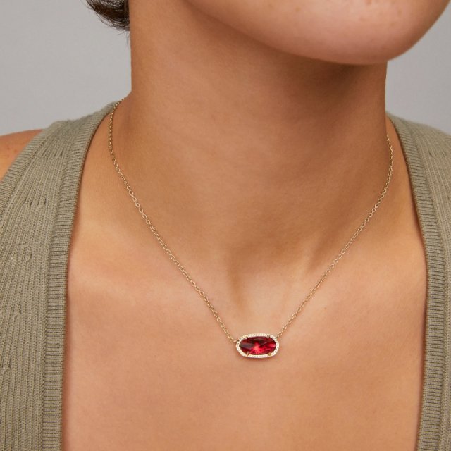 Elegant Gold-Plated Crystal Pendant Necklace - Image 4