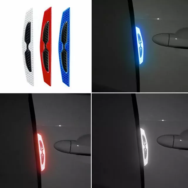 Reflective Car Door Edge Guard Stickers - 4Pc Anti-Collision Protection Strips - Image 4