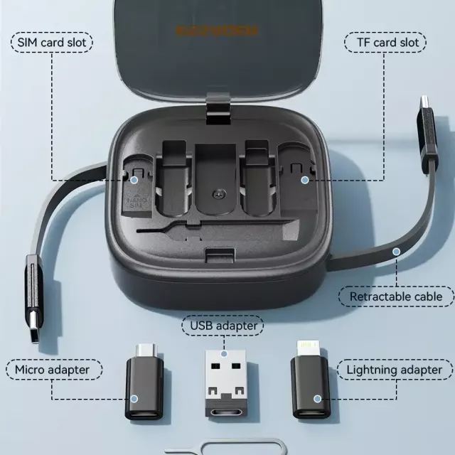 60W Fast Charge USB A/C to Type C, Micro, Lightning Cable - Image 4