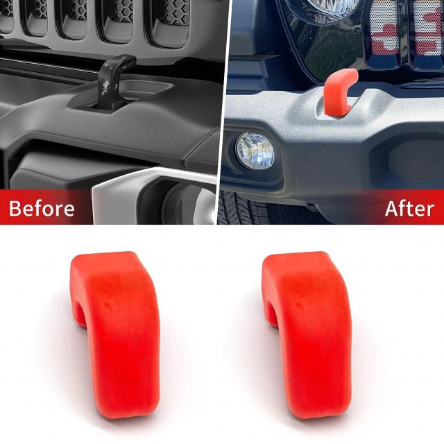 Jeep Wrangler & Gladiator Front Bumper Tow Hook Cover - Image 2