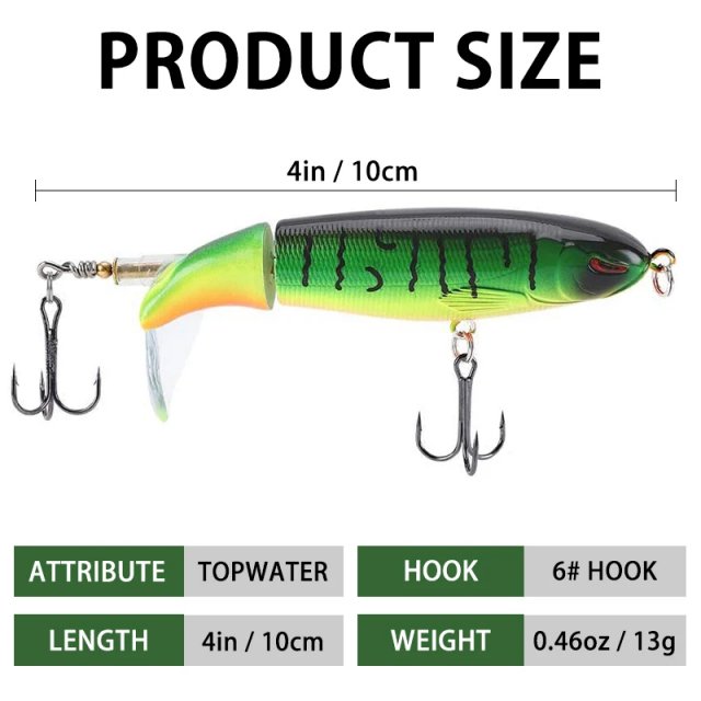 6Pcs Topwater Fishing Lures with Rotating Tail - Image 6
