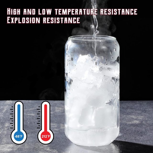 18.6 oz Glass Cup with Lid and Straw - Image 4