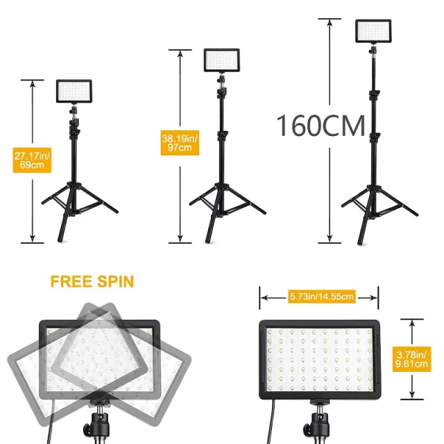 160CM Tripod LED Video Light - Image 8