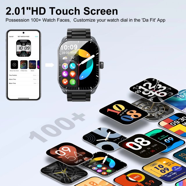 Smart Fitness Tracker with 2.01-Inch Curved Screen and Bluetooth Call - Image 5