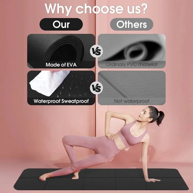 Anti-Skid 4mm Thick EVA Yoga Mat for Yoga - Image 4