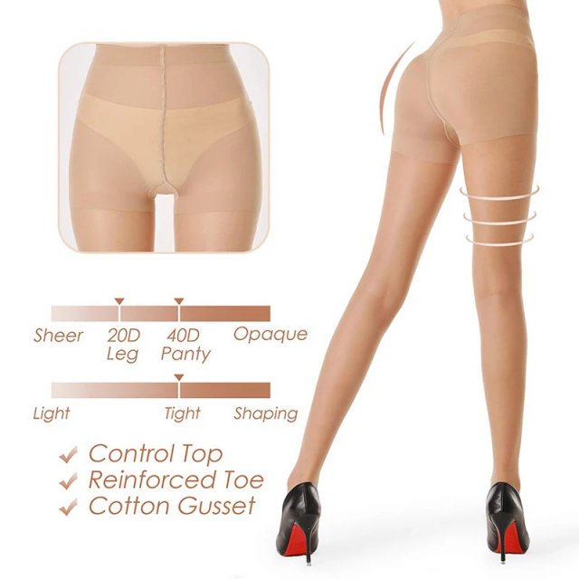 Sheer Black Ultra-Thin Nylon Pantyhose – Sexy Transparent Tights - Image 6