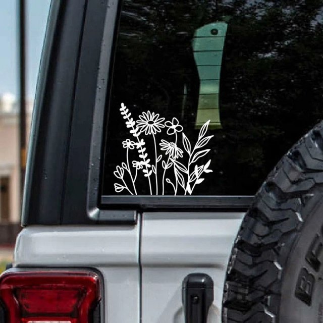 Wildflower Vinyl Car Stickers - Image 2