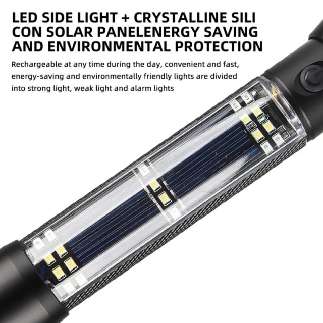 Multifunctional Emergency Flashlight with Car Safety Hammer and Solar Charging - Image 5