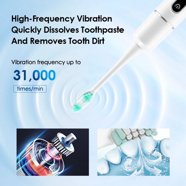 Electric Sonic Vibration Tooth Cleaner – Plaque and Tartar Remover - Image 3