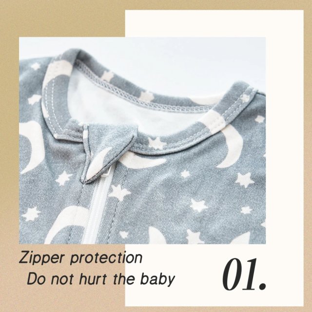 Long-Sleeve Bamboo Cotton Baby Jumpsuit with Footies - Image 3