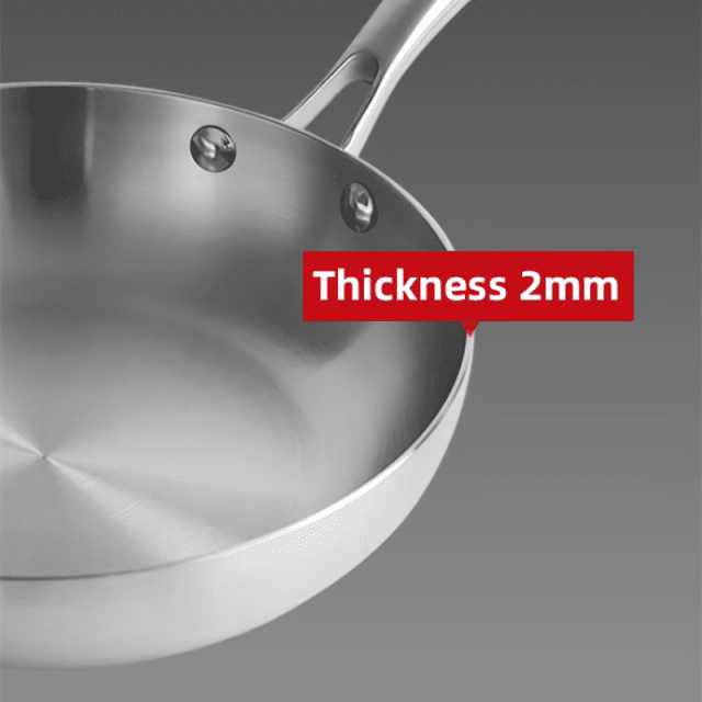 24CM Stainless Steel Frying Pan - Image 3