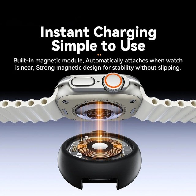 Portable Magnetic USB-C Wireless Charger for Apple Watch - Image 3