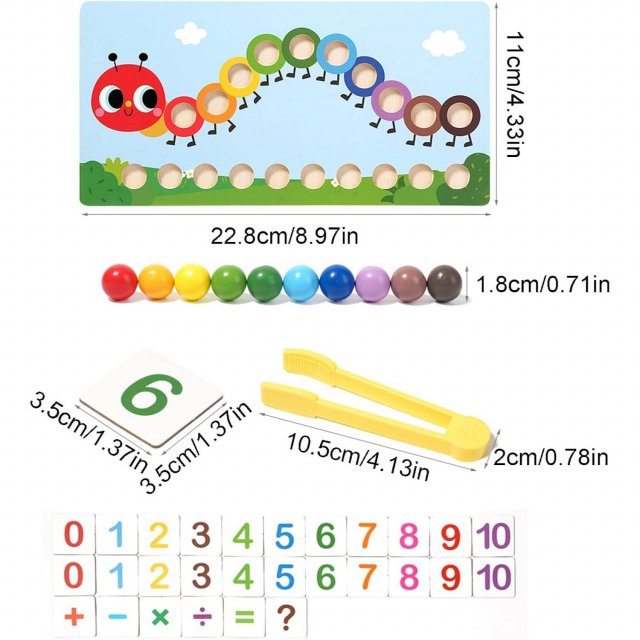 Montessori Wooden Clip Beads Game - Image 6