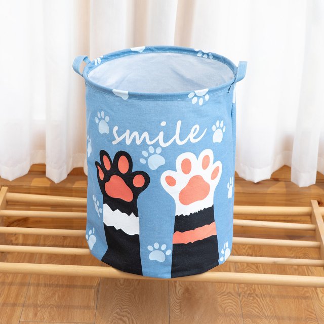 Foldable Cartoon Toy Storage & Laundry Basket – Cotton Linen Organizer - Image 6
