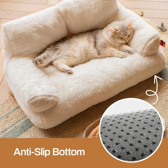 Fluffy Soft Cat Bed with Non-Slip Bottom - Image 2