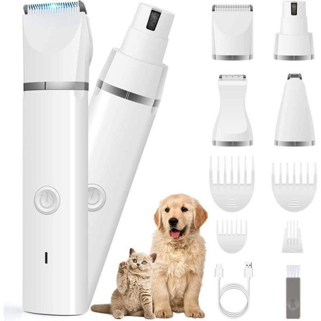 Professional Dog Clippers Grooming Kit - Low Noise Cordless Paw Trimmer & Nail Grinder - Image 7