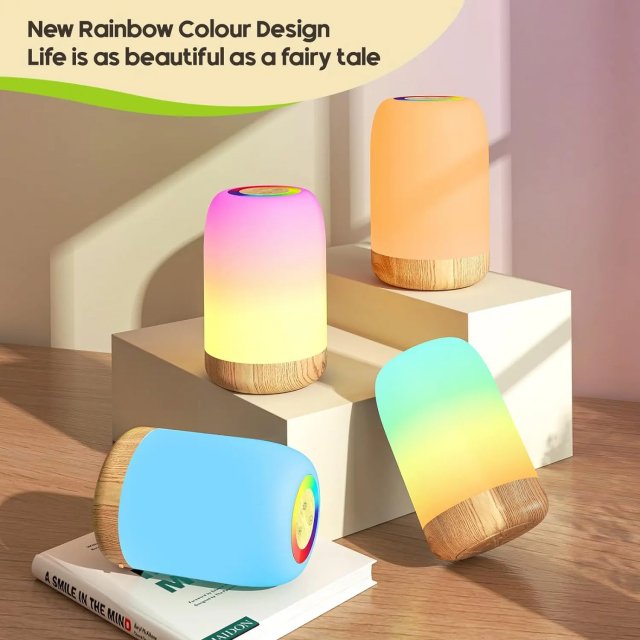 Touch Dimmable Bedside Lamp with 256 RGB Colors & Timer Function - Image 3