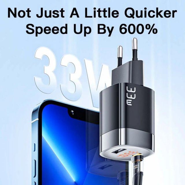 33W GaN USB Fast Charger with Digital Display - Image 3