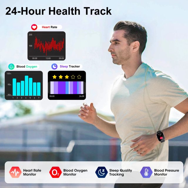 Smart Fitness Tracker with 2.01-Inch Curved Screen and Bluetooth Call - Image 3