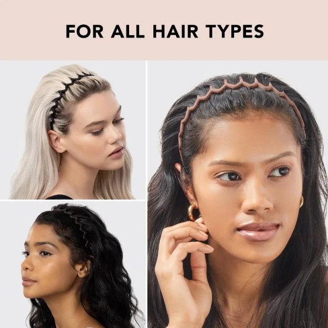 Classic Wavy 90s Hairbands | Set of 2 Recycled Plastic Headbands with Teeth - Image 4