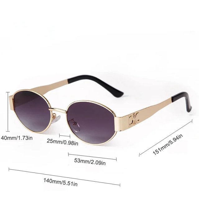 Trendy Retro Oval Sunglasses for Women - Image 4