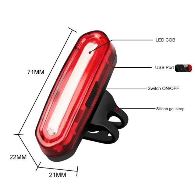 USB Rechargeable Night Cycling LED Tail Light - Image 10