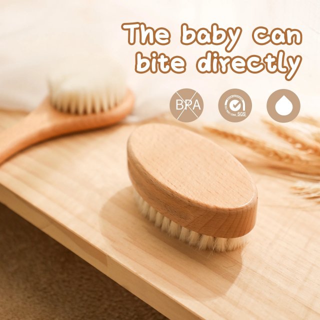 2pc/set Wooden Baby Brush & Comb Set - Image 4
