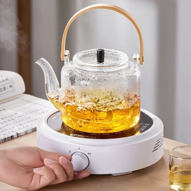 Chinese Steamed Glass Teapot Set - Image 4