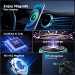 15W Magnetic Car Phone Holder with Wireless Charging and Air Vent Clip for iPhone 12-15 Series 8 135f3bf3311103938b7b897b0b52b079.jpg