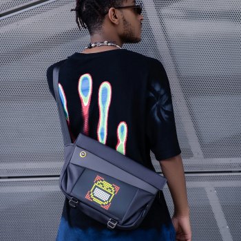 LED Pixel Art Sling Bag - Customizable Waterproof Crossbody Messenger Bag