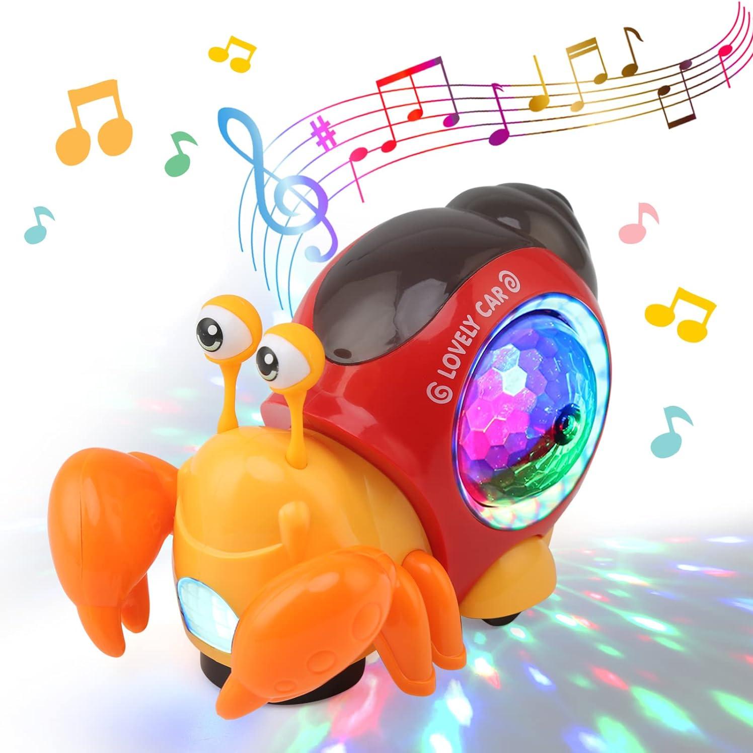 Kids Electric Walking Hermit Crab Toy with Lights & Music